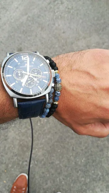 Charms náramok 2 ks čierna/strakatá