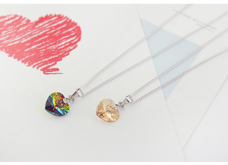 Náhrdelník krištáľové srdiečko Swarovski elements biela