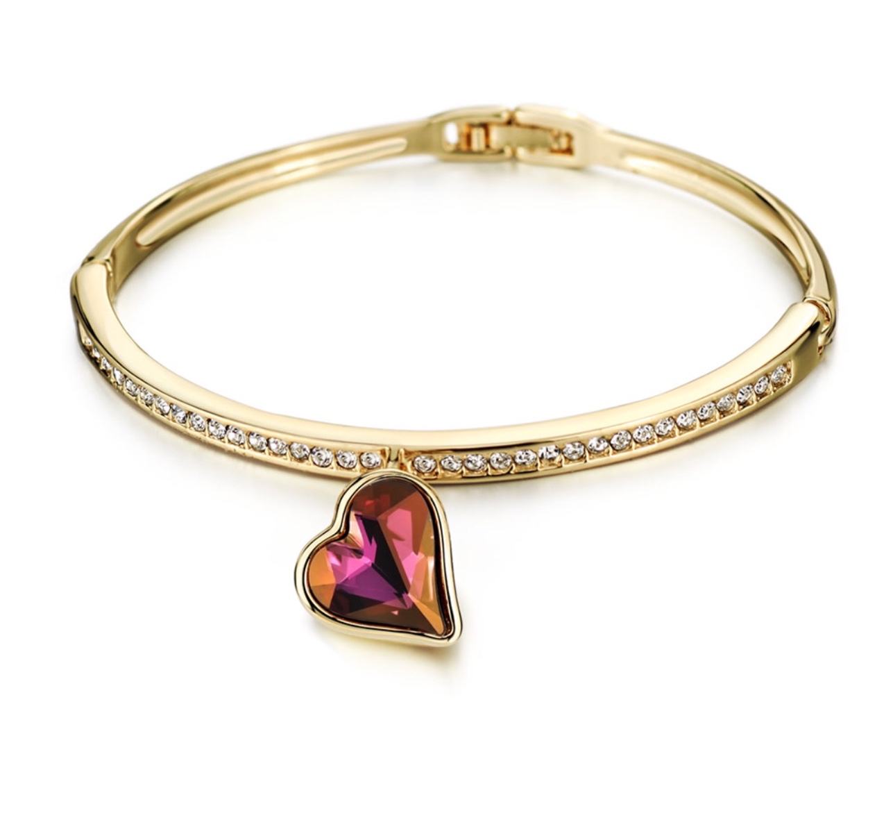 Náramok Glory žlté krištáľové srdce