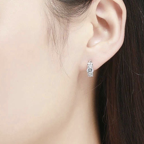Glory strieborné náušnice Júlia so zirkónmi 