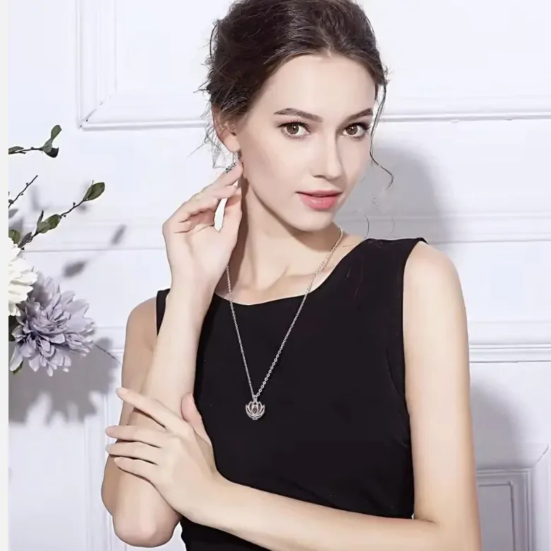 Aroma difúzny náhrdelník Lotosový kvet lávové kamene