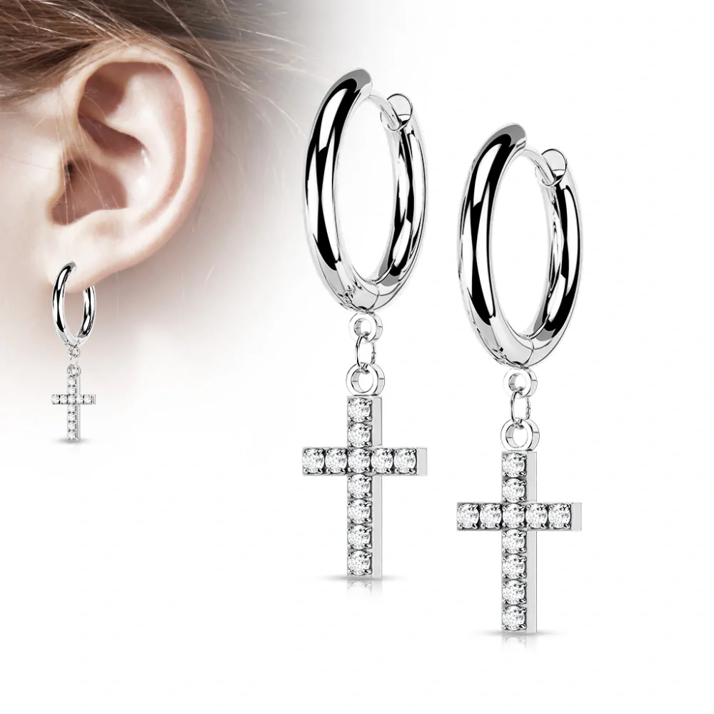 Dámske náušnice z chirurgickej ocele Lucy strieborné