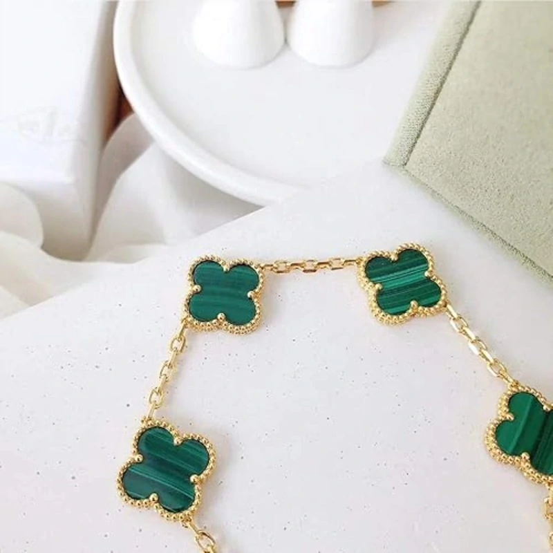 Dámsky oceľový set Clover green zlatý