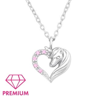 Glory strieborný náhrdelník Jednorožec