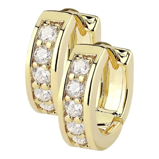 Dámske náušnice z chirurgickej ocele Meggie zlaté 