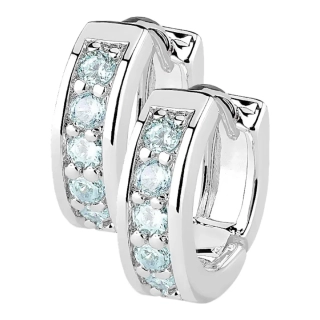 Dámske náušnice z chirurgickej ocele Meggie s modrými zirkónmi