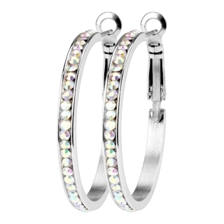 Dámske náušnice z chirurgickej ocele Lara so zirkónmi AB