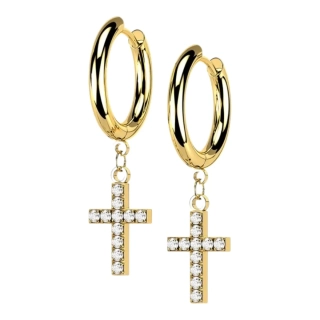 Dámske náušnice z chirurgickej ocele Lucy zlaté